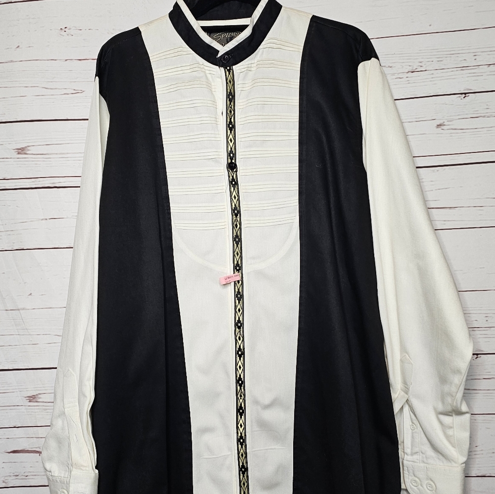 Vintage Spindle River Western Color Block Shirt - Picture 2 of 16